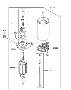 Fh680v-As29 Starter Diagram and Parts List for M54-KW (53BB5DBW150-23-HP)(2003 1/2) Cub Cadet Lawn Tractor
